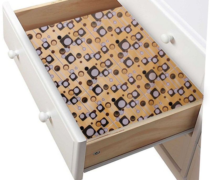 The Furnishing Tree PVC (Polyvinyl Chloride) Drawer Mat(Grey, Large)