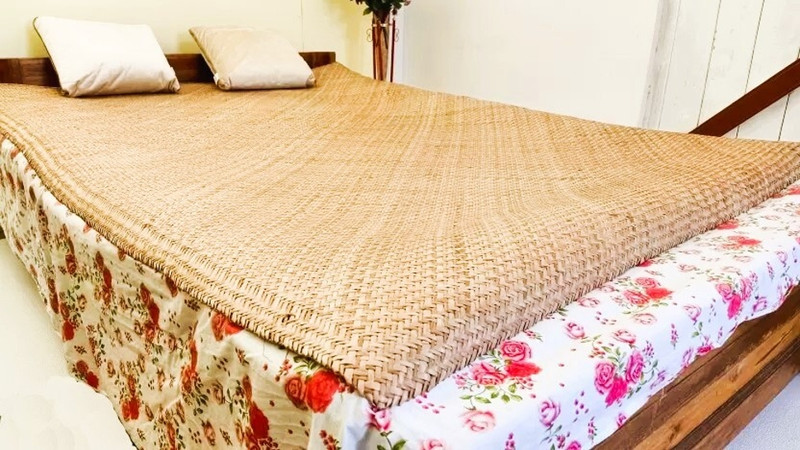 Hand Weaving Bamboo Baby Sleeping Mat(Beize, Medium)