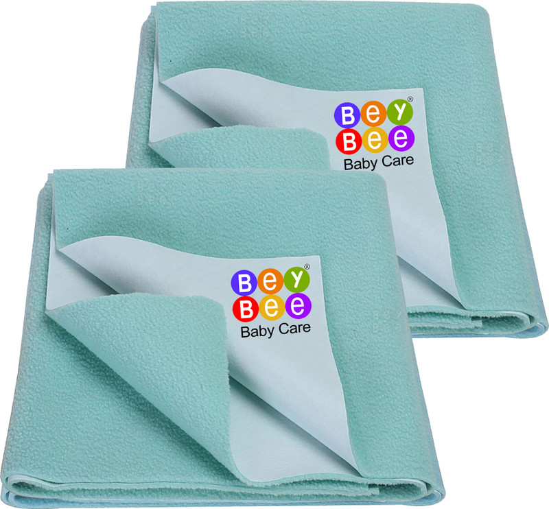 BeyBee Cotton Baby Bed Protecting Mat(Sea Green, Sea Geen, Pack of 2, Small)