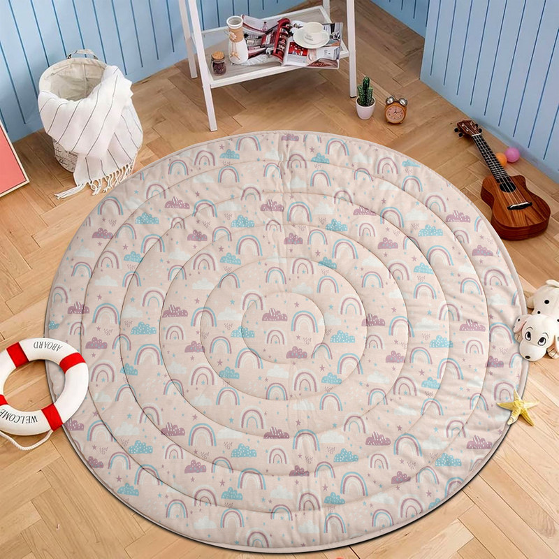 Sovana Cotton Baby Play Mat(Sky Is Pink, Extra Large)