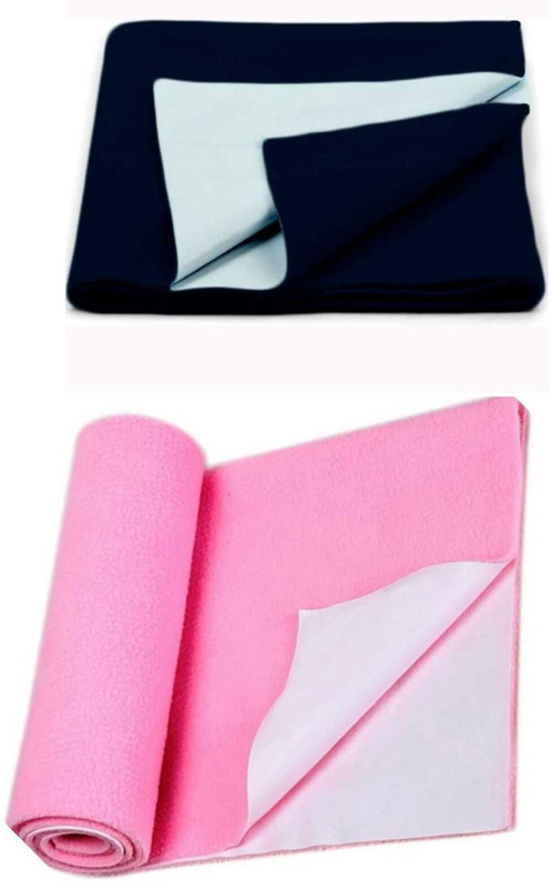 kachu Microfiber Drawer Mat(Dark Blue And Pink, Pack of 2, Medium)