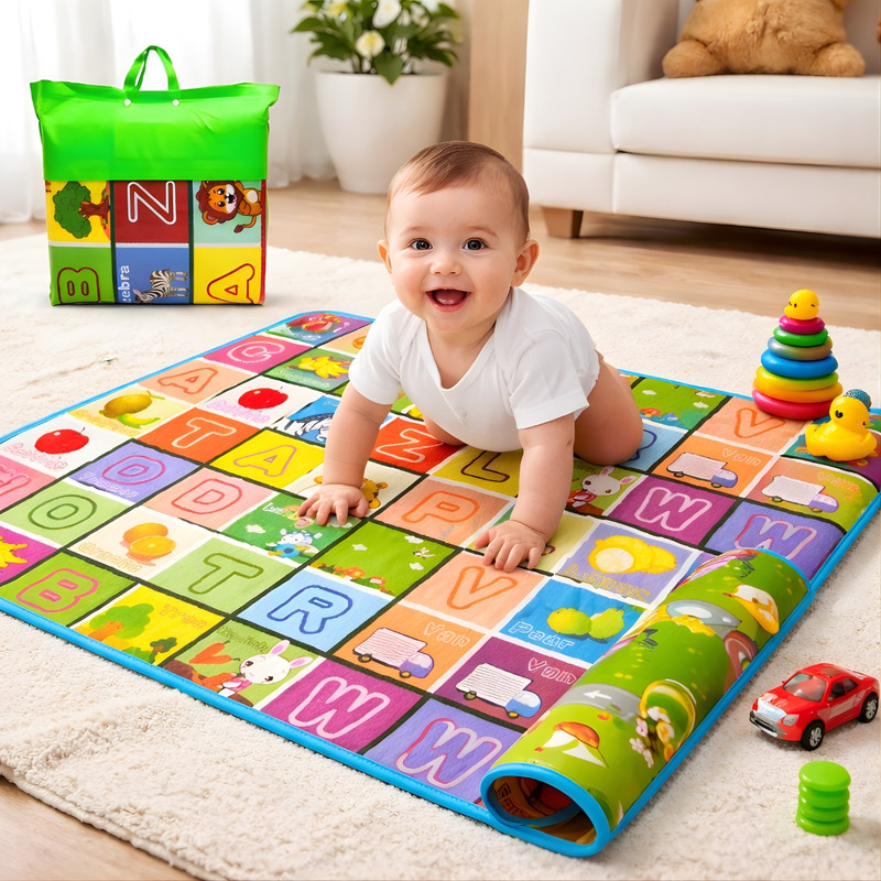 Be bright Cotton Baby Play Mat(multicolur, Large)