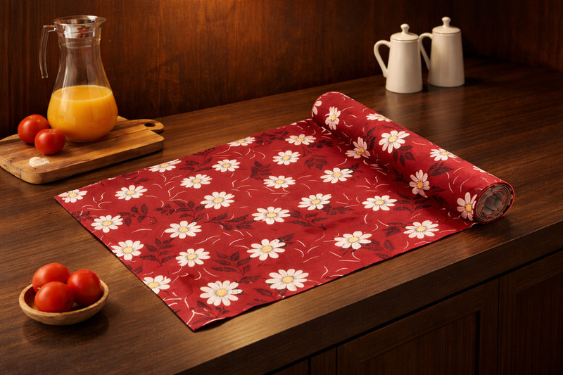 REVEXO Polyester Drawer Mat(Multicolor, Medium)