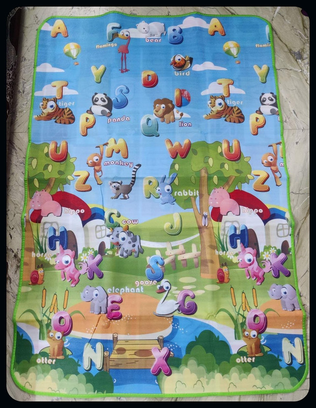Newleaf Trends Microfiber Baby Play Mat(Multicolor, Extra Large)