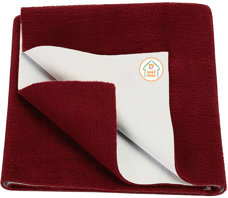 D BABY HOME Cotton Baby Bed Protecting Mat(Maroon, Medium)