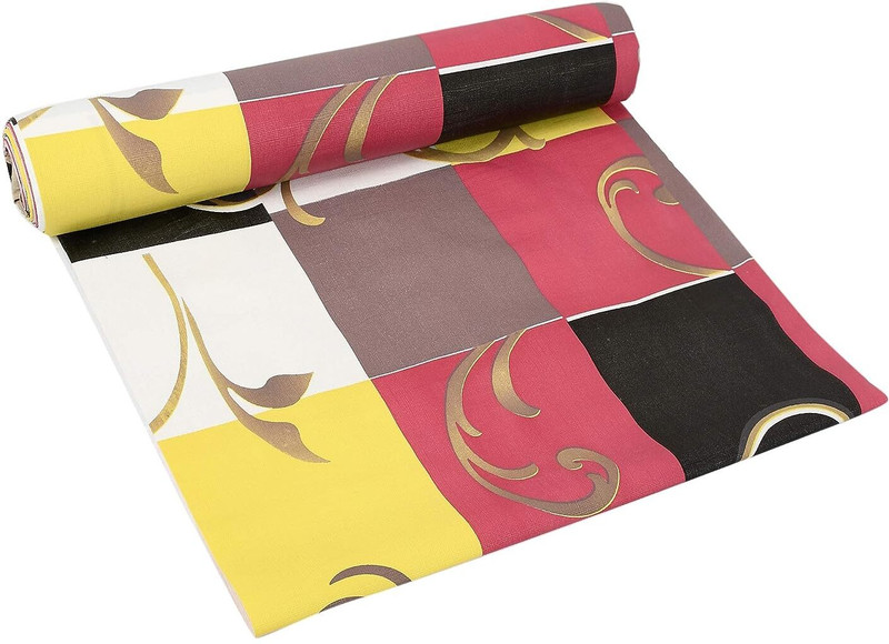 CASA FURNISHING PVC (Polyvinyl Chloride) Bar Mat(White, Gold, Medium)