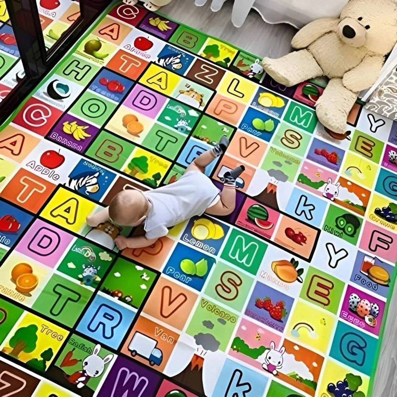 Cozy Crawlers Polyester Baby Play Mat(Multicolor, Free)