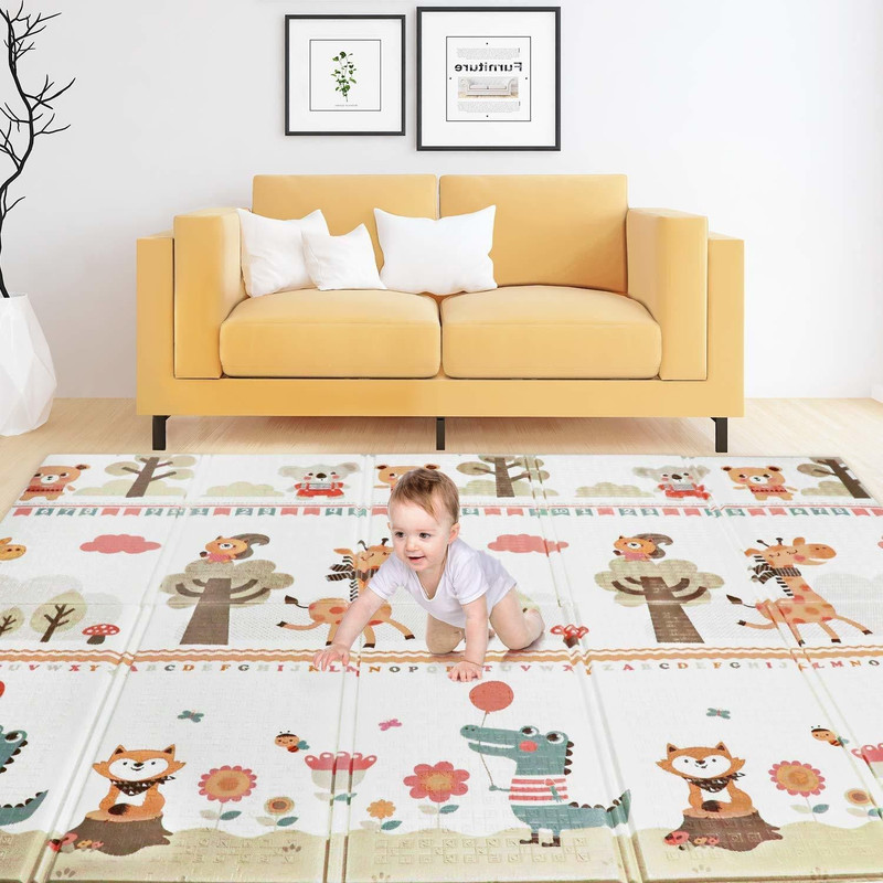 yorten Cotton Baby Play Mat(Multicolor, Medium)