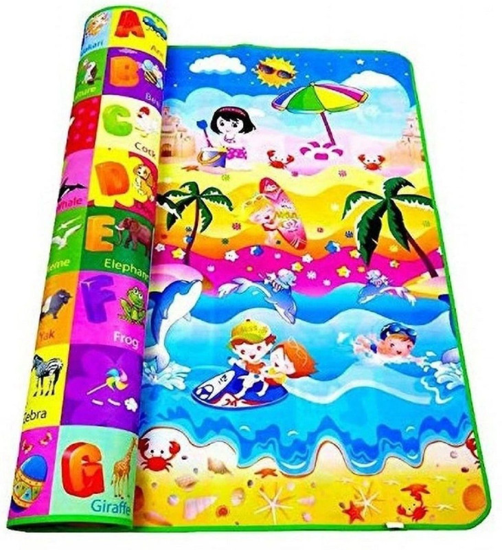 Ravi Handloom Nylon Baby Play Mat(Multicolor, Large)