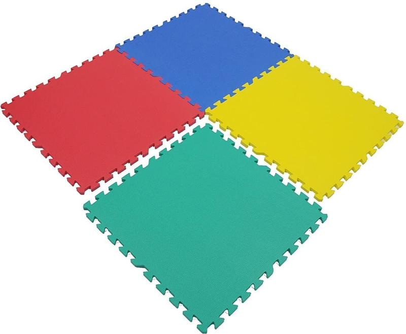 KIDDIE HUG PP (Polypropylene) Baby Play Mat(Multicolor, Pack of 4, Free)