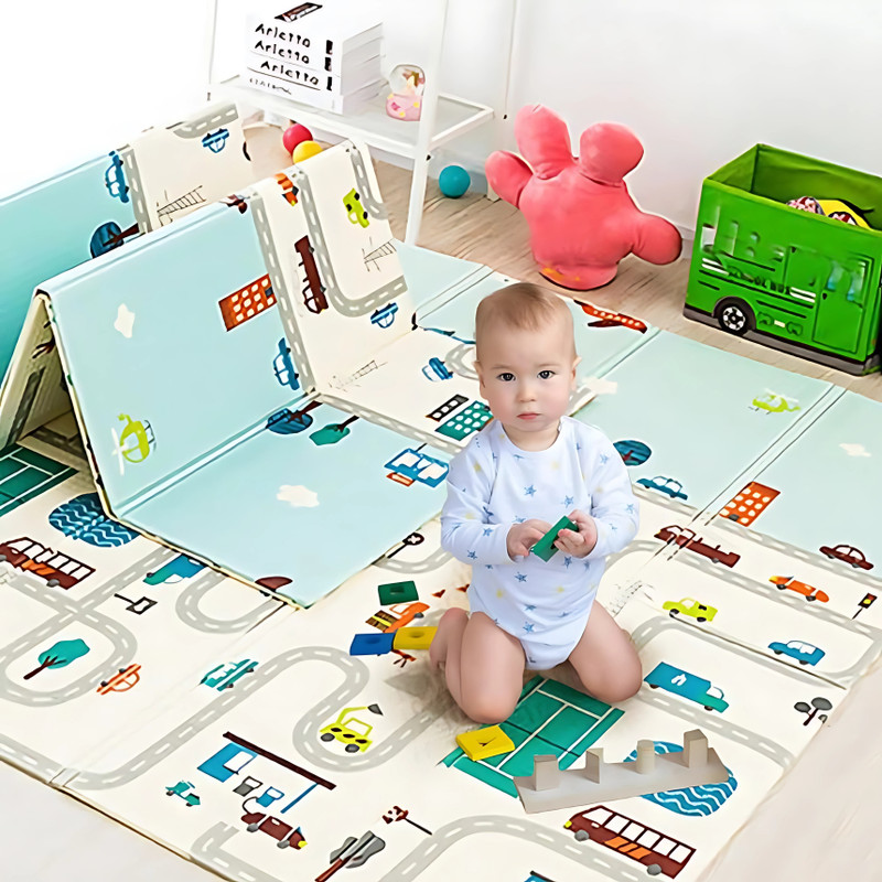 Water Proof Play Mate Cotton Cotton Baby Play Mat(White, Extra Large)