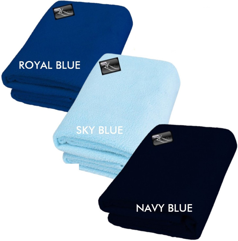 Rajking Fleece, Rubber Baby Bed Protecting Mat(Royal Blue, Sky Blue, Dark Blue, Dry Sheet, Pack of 3, Small)