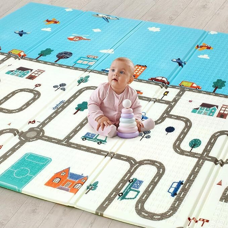 opriQ Polyester Baby Play Mat(Multicolor, Extra Large)