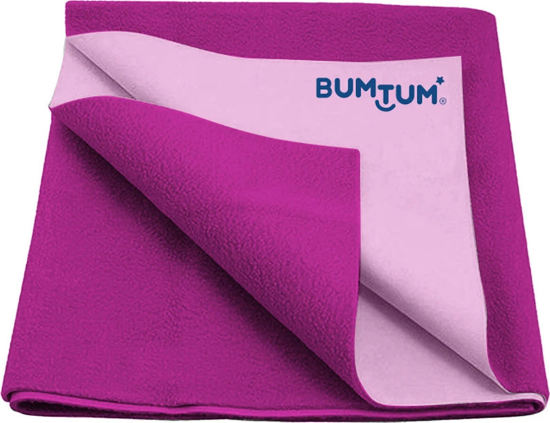 BUMTUM Cotton, Fleece Baby Bed Protecting Mat(Grape, Large)
