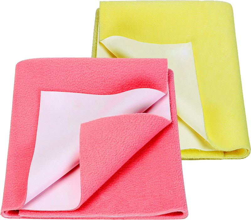 TrandTrack Cotton Baby Sleeping Mat(Pink, Yellow, Pack of 2, Medium)