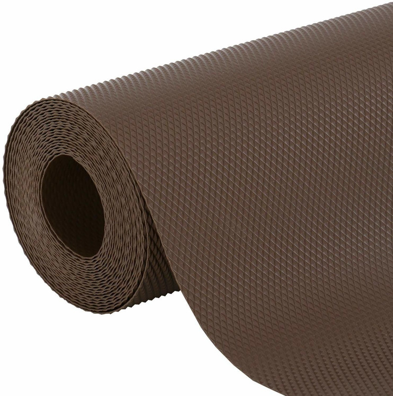 Marclex PVC (Polyvinyl Chloride) Drawer Mat(Brown, Extra Large)