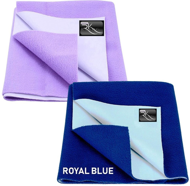 Rajking Fleece, Cotton Baby Bed Protecting Mat(PURPLE ROYAL, Pack of 2, Small)