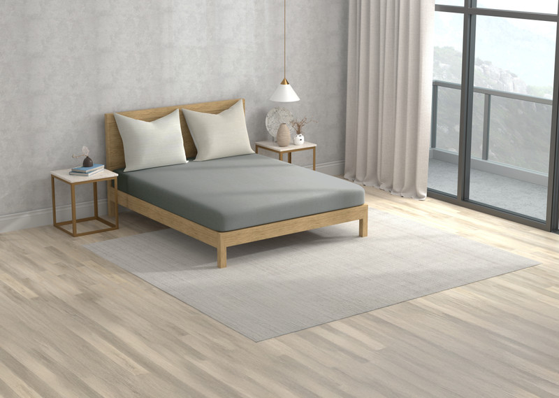 Raymond Home King Size Fitted Polyster Waterproof Mattress Cover(198 cm x 183 cm, Grey)