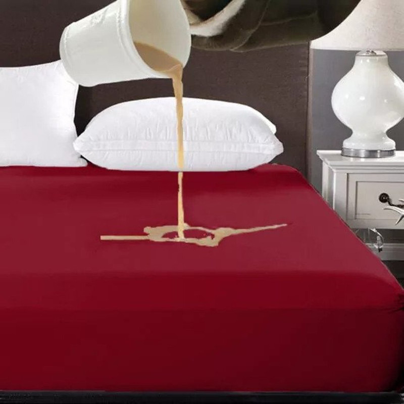 Sleep Matic Cotton Baby Bed Protecting Mat(Maroon, Large)