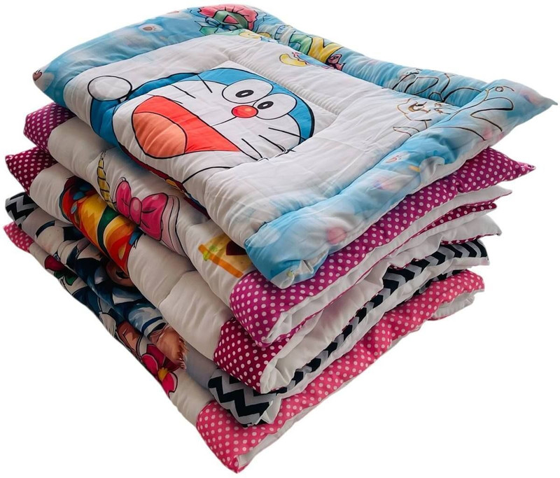 RUMPES Baby Cotton Bedding Set Pack of 5 | Soft Godari, Mattress & Crib Sheet(Multicolor)