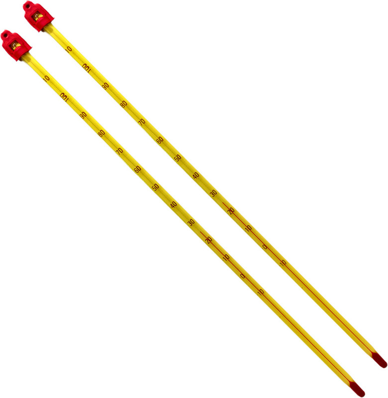 THE LABWORLD thermometer -10 to 110 degrees celsius pack of 2, 300mm for laboratory industrial and household temperature measurement of liquids and chemicals with plastic case Thermometer with Fork Kitchen Thermometer