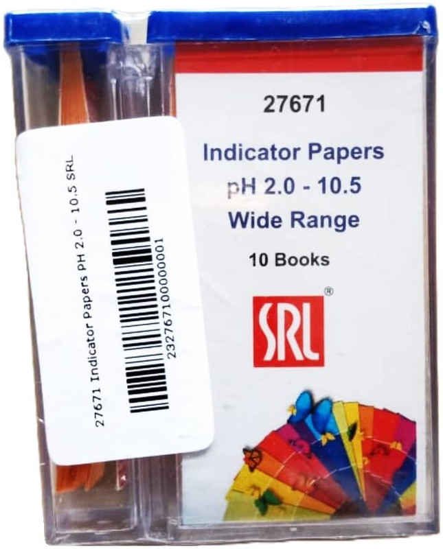 SRL 27671-10Books pH Indicator Papers pH 2.0-10.5 Ph Test Strip(2 - 10.5)
