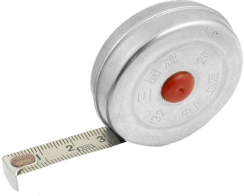 AASONS Stainless Steel Pocket Measuring Tape Silver Tone, 2 mtr x 2 pcs Measurement Tape(2 m)