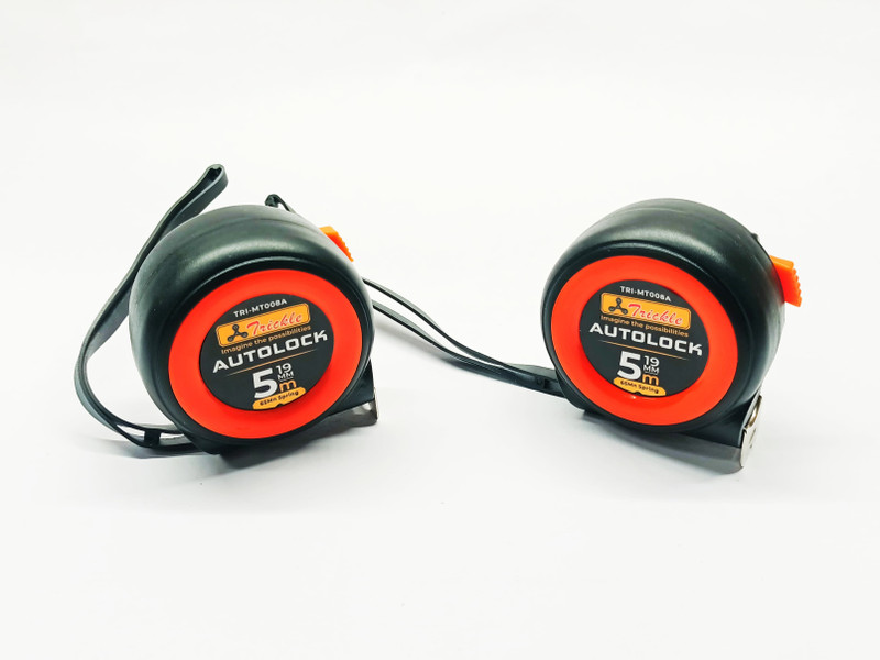 4MECH 3m + 5m Premium Plastic AutoLock Measuring Tape for Home and Professional Use Measurement Tape(6 cm)