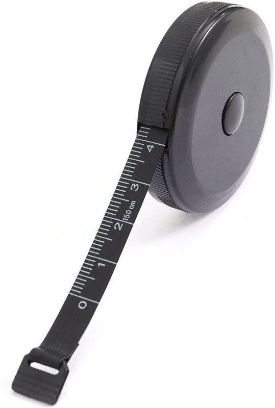 boxania Retractable Measuring Tape Soft Fabric Body Tape 60 inches (All Black) Measurement Tape(150 cm)