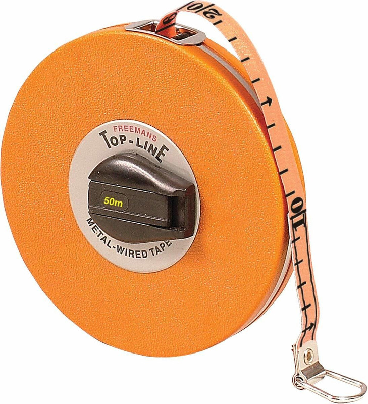 FREEMANS MT-50 Top Line 16mm Metal Wired Measuring Tape-50m Measurement Tape(18.7 cm)