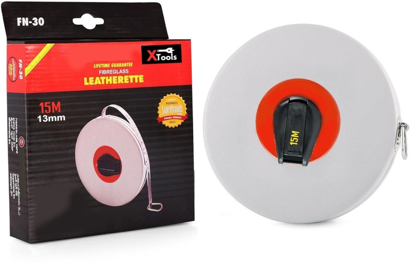 XTOOLS Grey Magic Fibreglass Measuring Tape |Unbreakable ABS Case | 30m|100FT Steel End Measurement Tape(30 m)