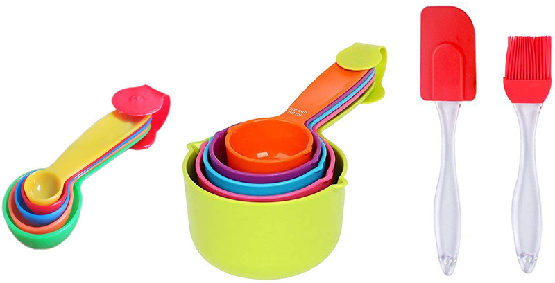 QBLYN Combo Spetula + 10pcs Measuring Cup 3 Measuring Cup Set(250 ml, 150 ml, 80 ml, 60 ml, 30 ml)