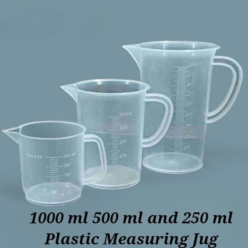 E&E Set Of 2 Plastic Jugs 1000 ml and 500 ml with Handle Combo Pack Measuring Cup Measuring Cup Set(1500 ml)