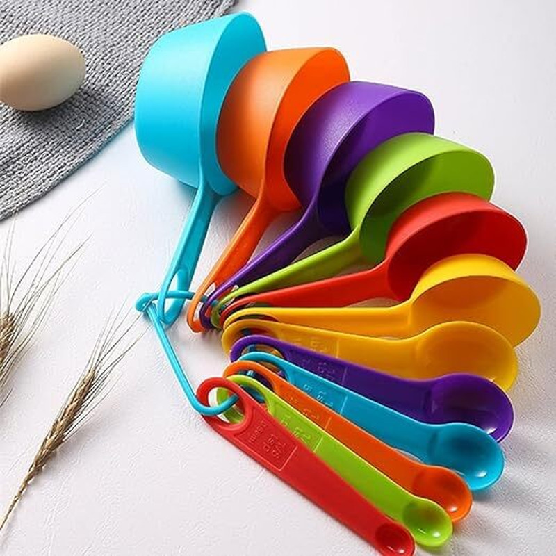 Wolpin Measuring Cups and Measuring Spoons, Teaspoon Tablespoon Spoons Cups Tools Set Measuring Cup Set(250 ml)