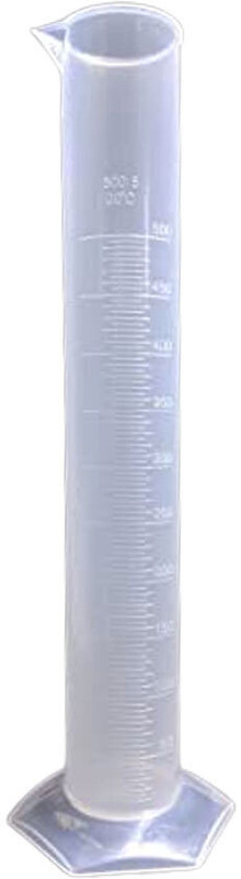 B K Jagan and Co Measuring Cylinder Polypropylene molded hexagonal base-500ml Measuring Cup(500 ml)