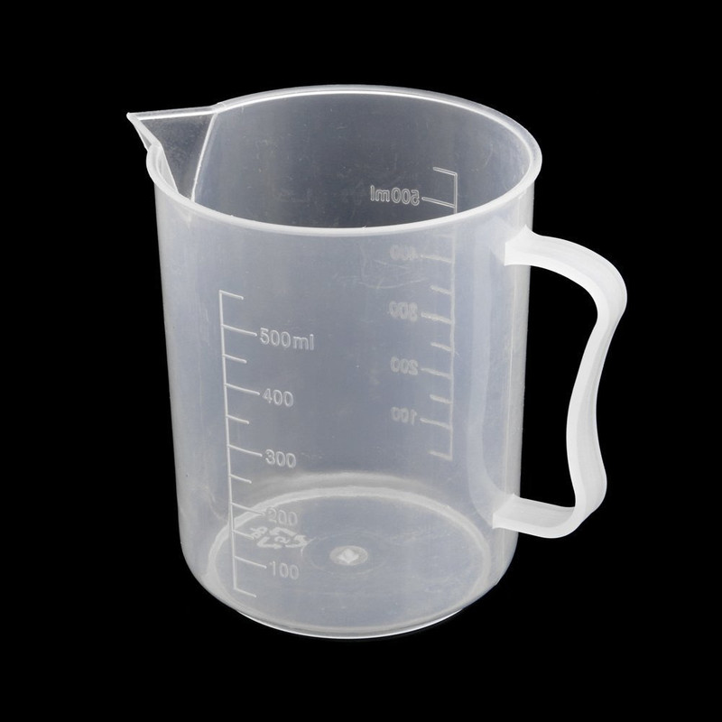 wkm Pure Measuring Jug with Handle Transparent Molded in Polypropylene Plastic Measuring Cup(500 ml)