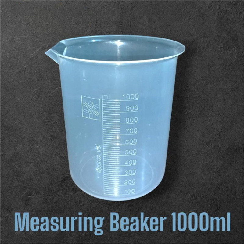 E&E Transparent Beaker with Graduation Marks Measuring Cup(1000 ml)