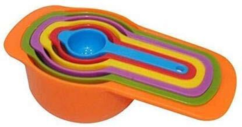 Connectwide 6Pcs Rainbow Colorful Measuring Cups and Spoons Set Includes Measuring Cup Set(250 ml, 125 ml, 85 ml, 60 ml, 15 ml, 7.5 ml)