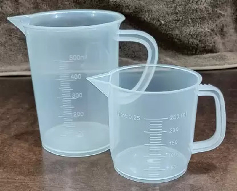 E&E Transparent Measuring Jugs 500ml, 250ml Combo Pack with Handle Measuring Cup(750 ml)
