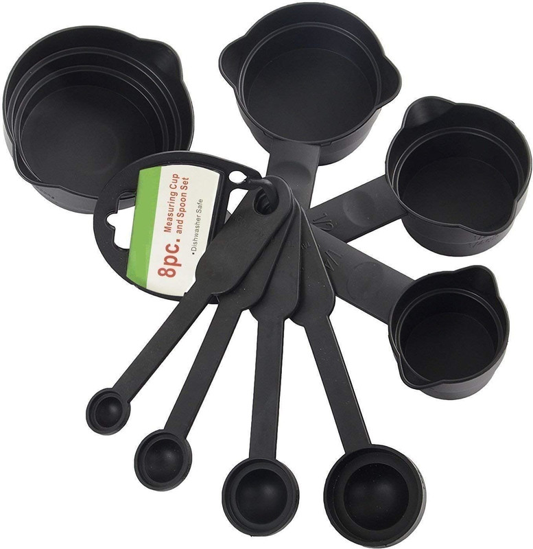 Euclid Plastic Measuring Cups Spoons Set Measuring Cup Set(1.2 ml, 2.5 ml, 5 ml, 10 ml, 30 ml, 60 ml, 120 ml, 240 ml)