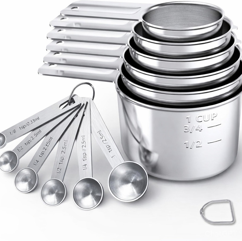 INKULTURE Measuring Cups and Spoons Set (13 Pieces) Measuring Cup Set(0.63 ml, 1.25 ml, 2.5 ml, 5 ml, 7.5 ml, 15 ml, 30 ml, 60 ml, 80 ml, 120 ml, 160 ml, 180 ml, 240 ml)