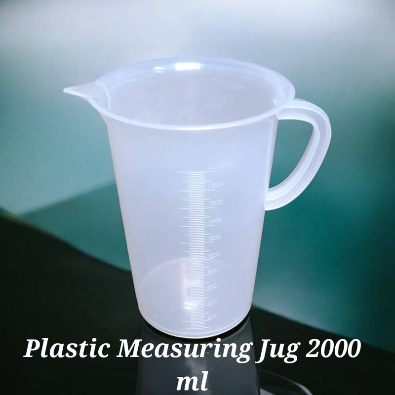 E&E Transparent Plastic Measuring Jug for Kitchen Cooking Moulded in Polypropylene Measuring Cup(2000 ml)