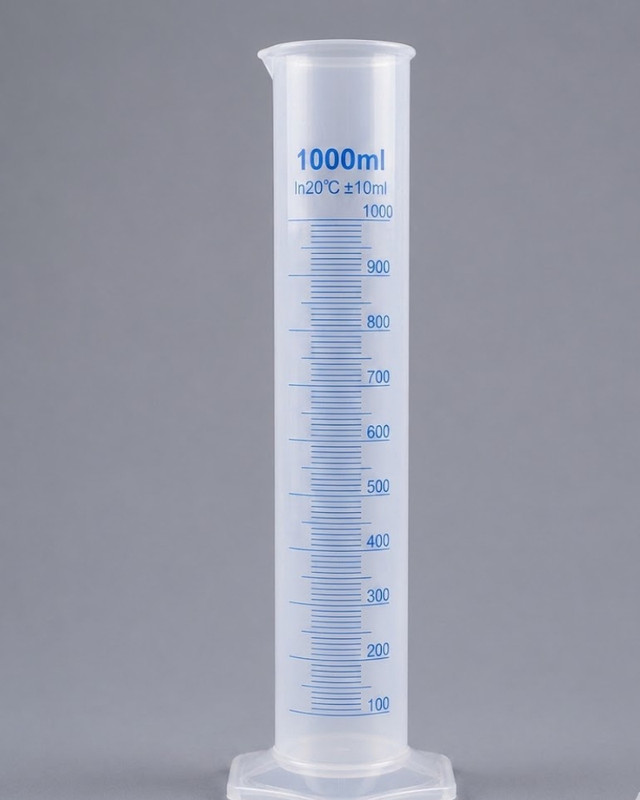 AZUROX 1000ml Plastic Measuring Cylinder | Laboratory Graduated Measuring Jar | Measuring Cup(1000 ml)