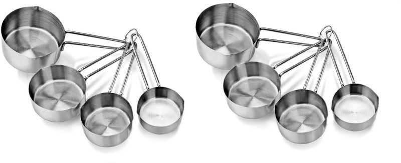Dynore Stainless Steel Wire Measuring Cup Set For Cooking and Baking- Set of 2 Measuring Cup Set(250 ml, 125 ml, 80 ml, 60 ml)