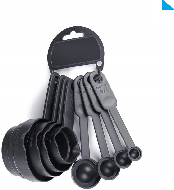 BZILO Smart Plastic Measuring Spoon & Cup Set of 8-Piece Kitchen Measuring Spoons A75 Measuring Cup Set(0.5 ml)