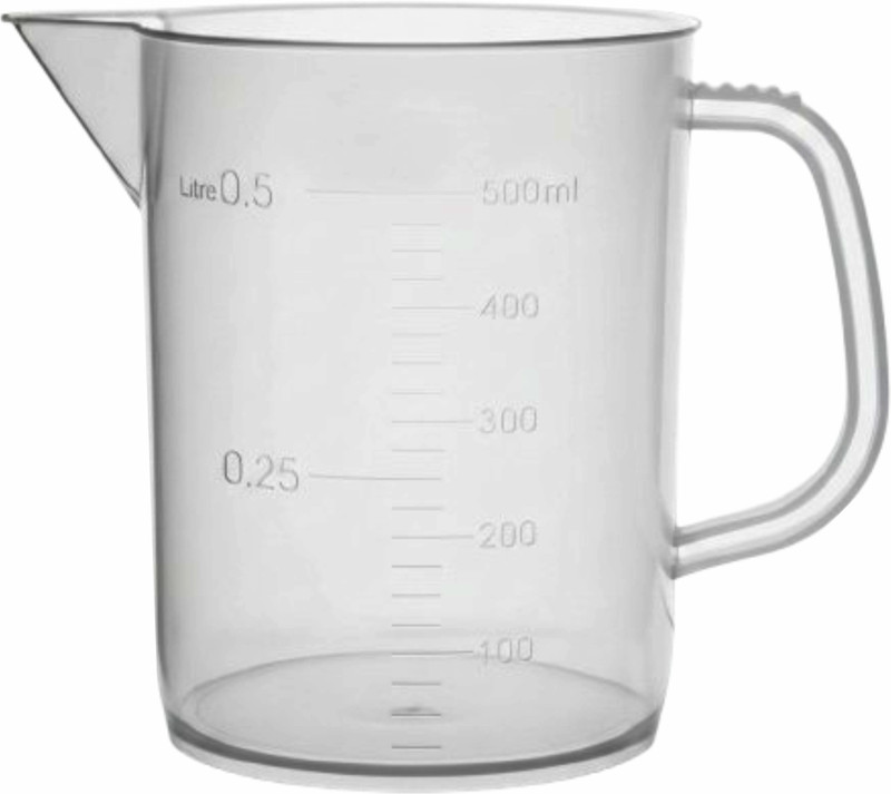 AGJARS Polypropylene Plastic Measuring Jug 500ML pack Of 1 FOR LAB Measuring Cup(500 ml)