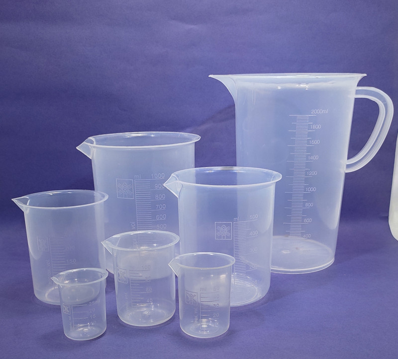 moolenterprises plastic Measuring Jug 5LTR.2LTR & beakers 1000.500.250.100.50.25ML Measuring Cup Set(5000 ml)