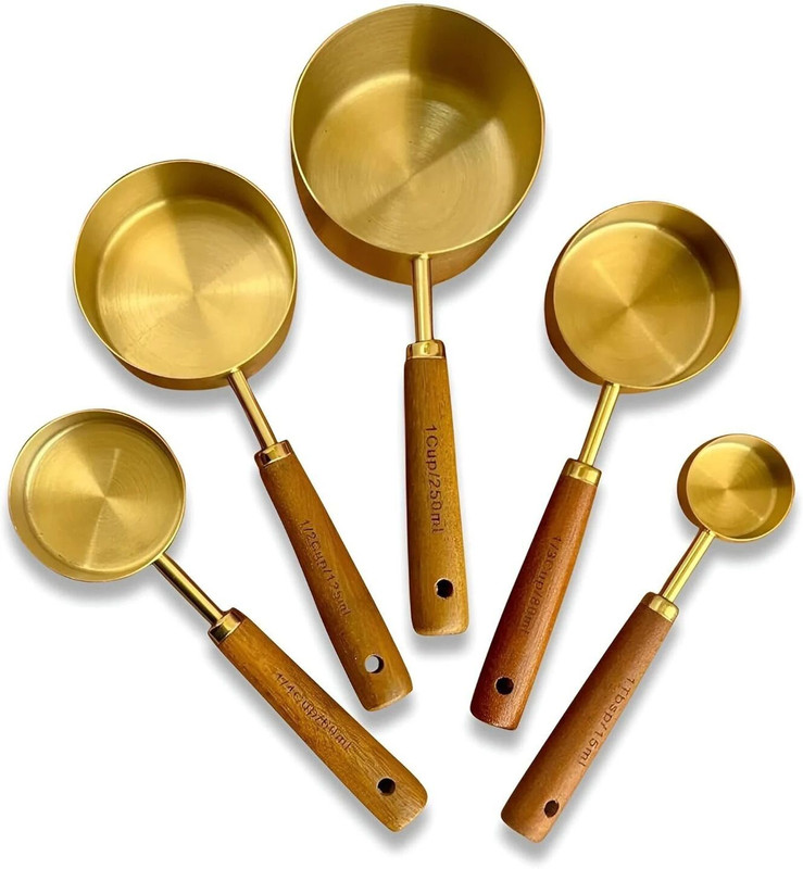 SG-Mart Stainless Steel Hot Gold-Plated Measuring Cup Set(350 ml)