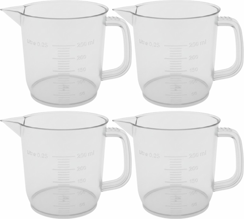 AGJARS Polypropylene Plastic Measuring Jug 250ML pack Of 12 Measuring Cup Set(250 ml)