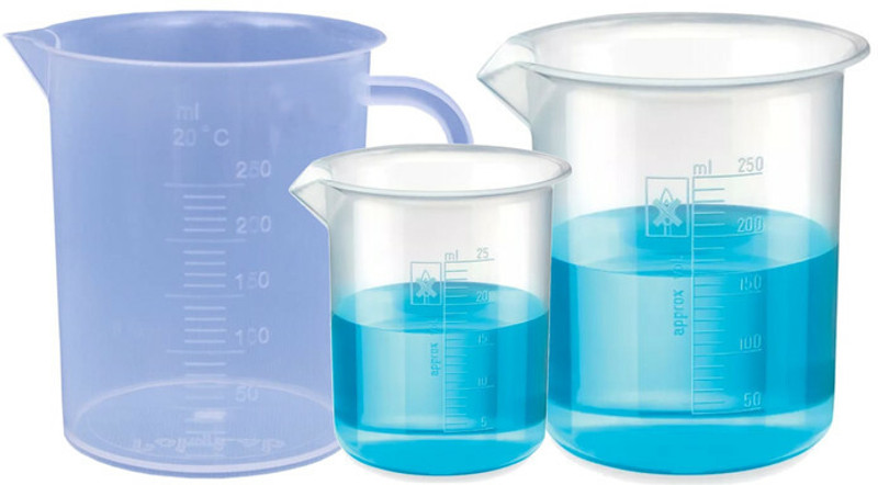 Bello plastic measuring beaker 25ml, 250ml & jug 250ml Measuring Cup Set(525 ml)